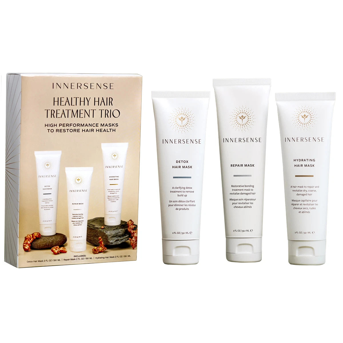 Innersense Healthy Hair Treatment Trio set with box