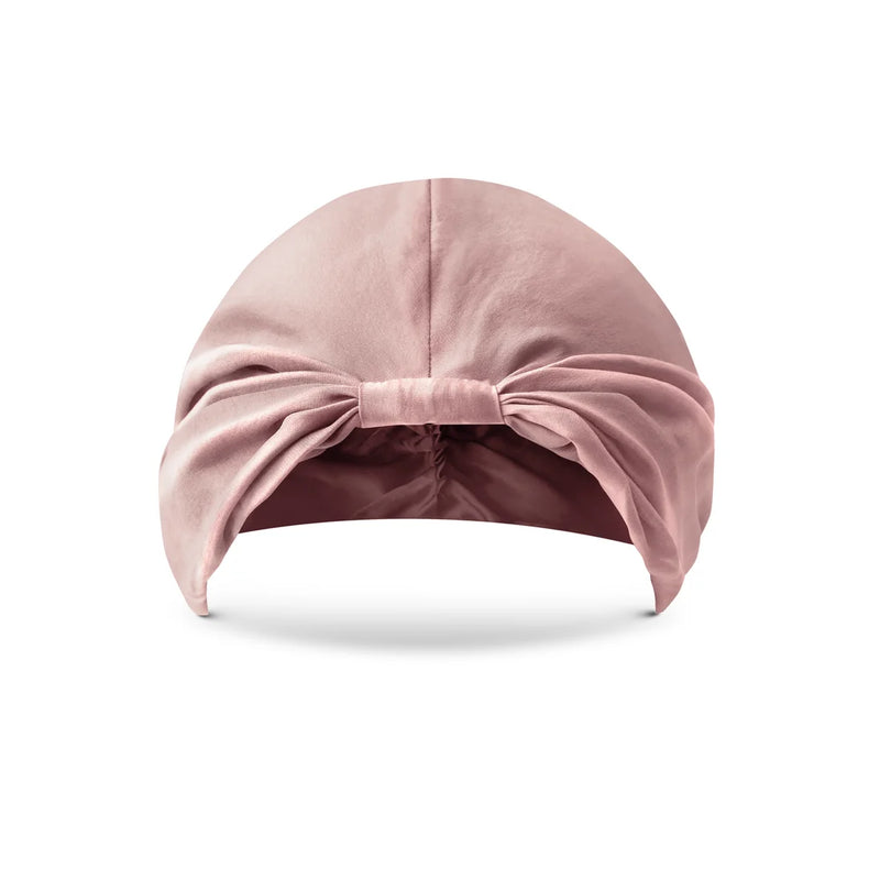 Esmé silk hair wrap in Flamingo Pink