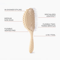 Labelled diagram of the Bounce Curl Detangle Define EdgeLift Brush