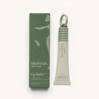 Malmas Vanilla & Caramel Lip Balm SPF15 tube with its box
