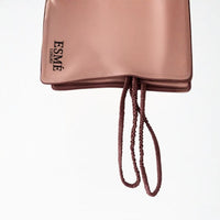 Esmé travel slip pillowcase in pink with loop straps