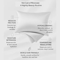 Esmé 100% Pure Silk Pillowcase information graphic