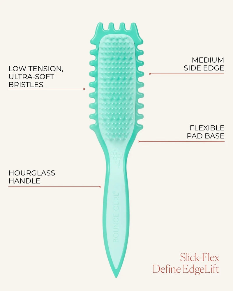 Slick-Flex Define EdgeLift Brush - Teal - features