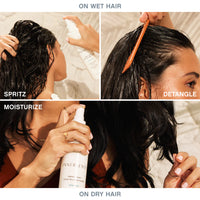 Innersense Sweet Spirit Leave-In Conditioner how-to photos for wet and dry hair