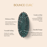 Bounce Curl Vegan Smoothing Brush features graphic